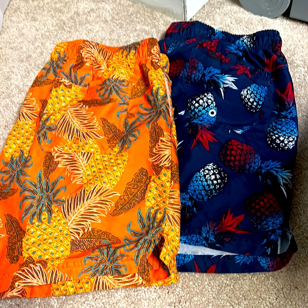 2 pair men’s swimming trunks L